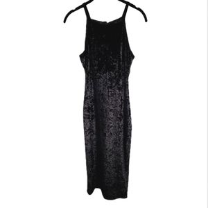 Joe & Elle Black Velvet Midi Dress